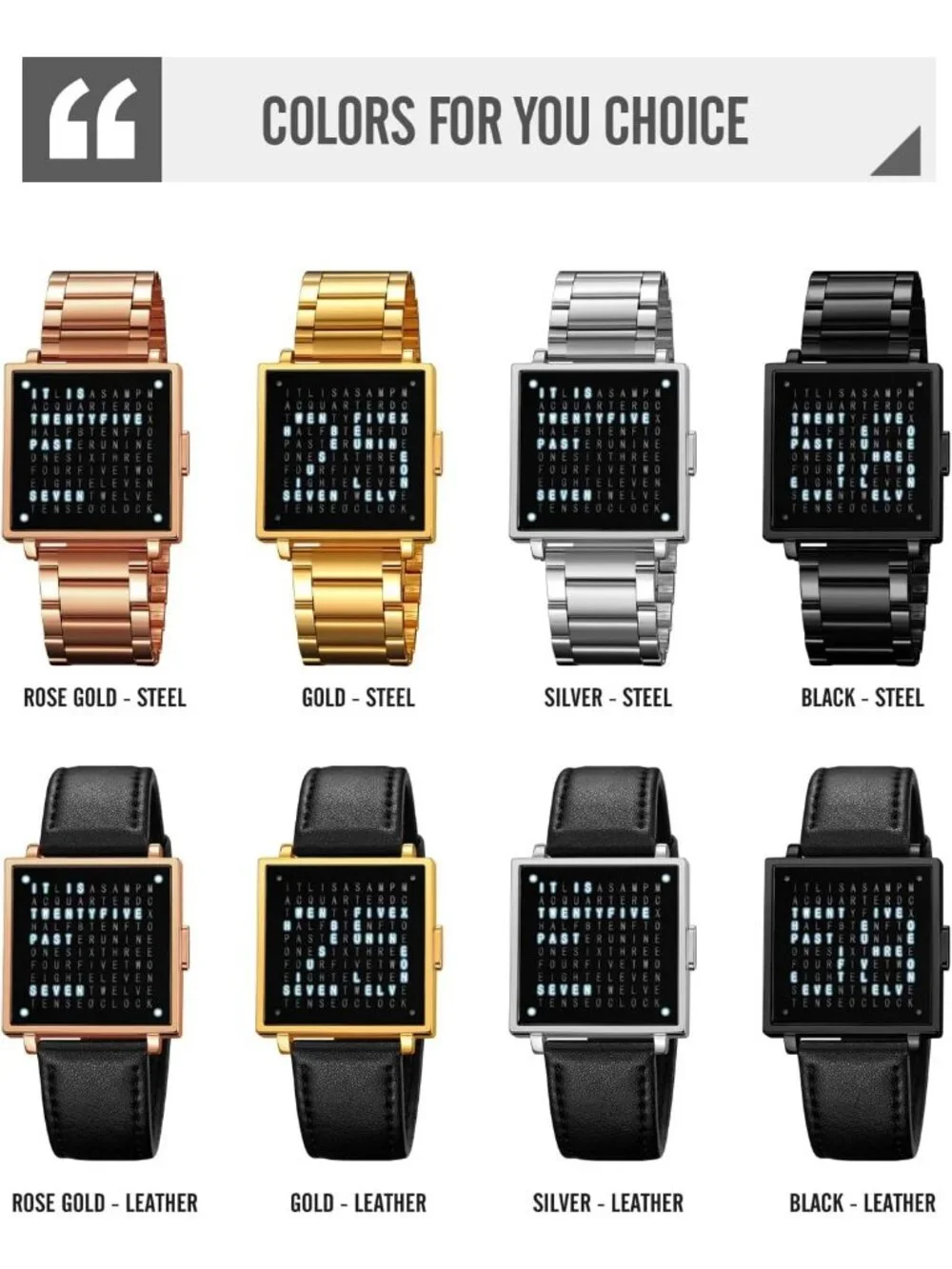 Men's All Black Analog Leather Multifunctional Waterproof Square Wrist Watch